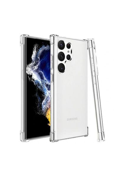 REDz Accessories Husă transparentă din silicon, compatibilă cu Samsung S23 Ultra, protecție completă