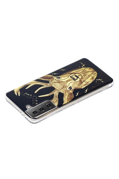 REDz Accessories Silicone Case Compatible with Samsung S21 Phosphorescent Deer Pattern, Silicone, TPU Multicolor