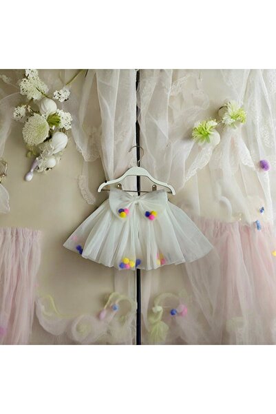 juno jove Beyaz Ponpon Tütü Etek