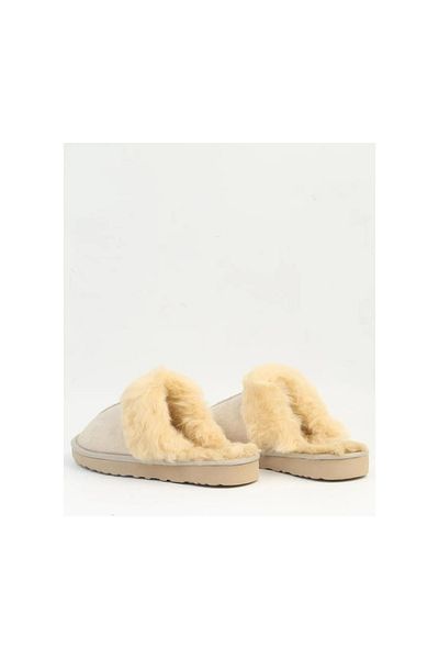 Pierre Cardin Cream Textile Women's Slippers PC-54392 Z