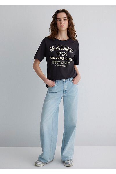 Mavi Printed Anthracite T-Shirt Regular Fit 1613184 -70087