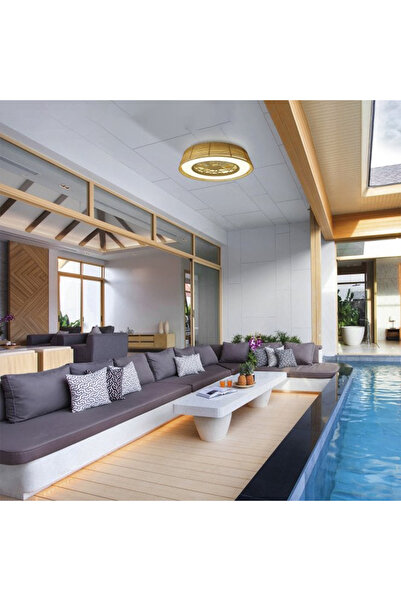 ORBUS LEDli Tavan Vantilatörü VL8 Dış Mekana Uygun - Uzak Kumanda ile Renk Sı...