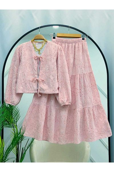 YEDİLALE Front Tie Jacket Skirt Double Set [Excluding Underwear]