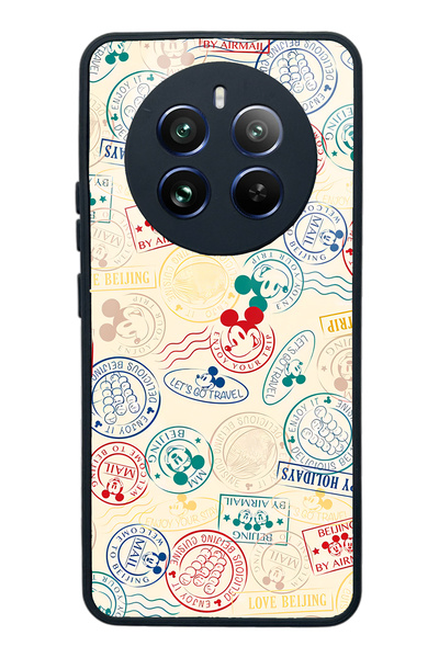 Spoyi Oppo Realme 12 Pro Glossy Phone Case with Mickey Stamp Design