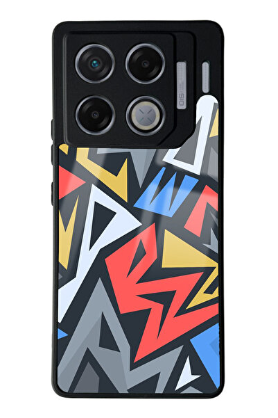 Spoyi İnfinix GT 20 Pro Renkli Geometrik Tasarımlı Glossy Telefon Kılıfı