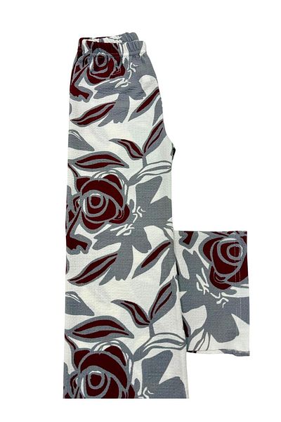 Esterella Girl's Spanish Leg Roll-Up Trousers /Girl's Loose Wide-Leg Trousers/ Roll-Up Trousers