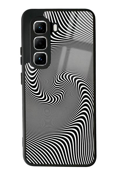 Spoyi حافظة هاتف لامعة بتصميم موجة Triptrance لهاتف Infinix Hot 50 Pro