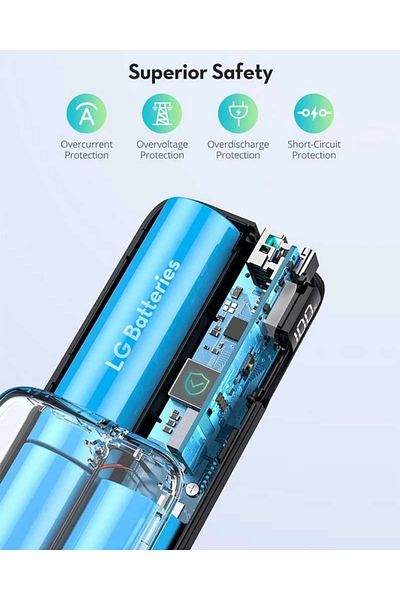 RavPower RAVPower RP-PB203 – 15000mAh Power Bank with 30W PD and USB-C Port – Black