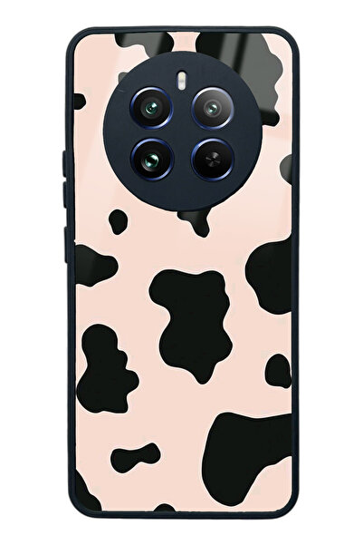 Spoyi Glossy Phone Case for Oppo Realme 12 Pro Plus Pink Milky Design