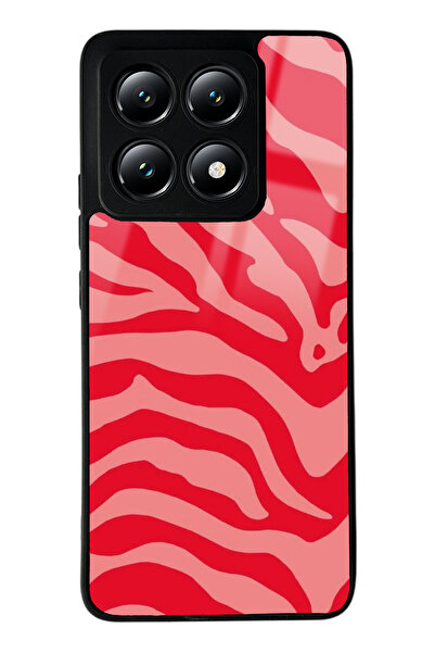 Spoyi Xiaomi Mi 14T Red Zebra Tasarımlı Glossy Telefon Kılıfı