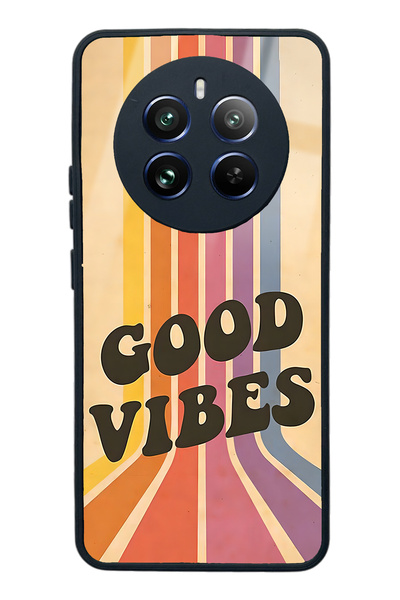 Spoyi Oppo Realme 12 Pro Glossy Phone Case with Good Vibes Design