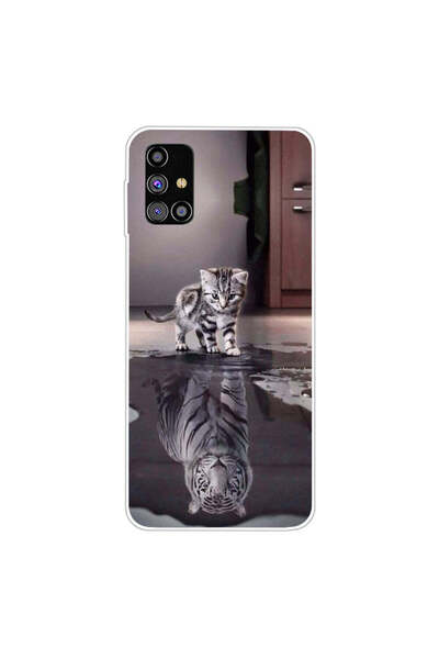 REDz Accessories Carcasă compatibilă cu Samsung M51 model Tiger Soul, silicon...