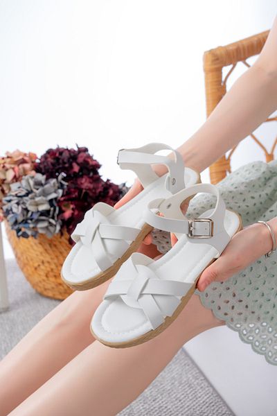 TERLİKLAND Summer Comfortable Sole Velcro Chain Daily Sandals