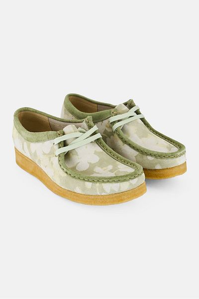 CLARKS Women Wallabee Standard Fit Lace Up Casual Shoes, Green
