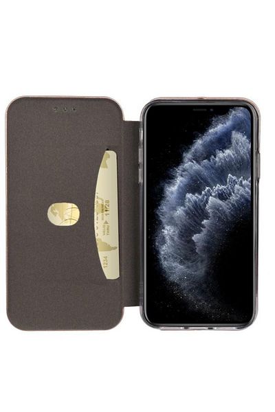REDz Accessories Husă cu clapă, Buzunar pentru card, Tip card, Compatibil cu Samsung A14 4G/5G, Aspect piele, Auriu