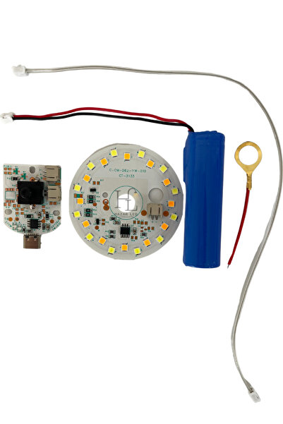 Hazar Led 3 Volt 3 Renk Type-C Soketli Dokunmatik Led Modül + Pil
