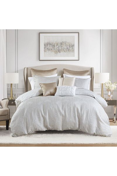 Orange Bed & Bath رويس | طقم لحاف مزدوج ١١ قطعة - عاجي