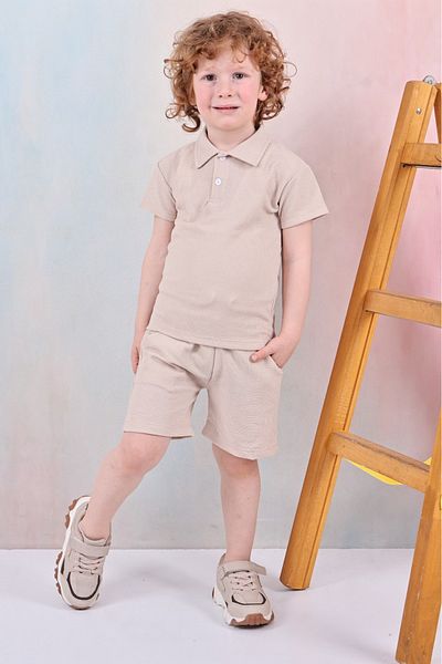 LİLLYPİCCA Boy's Polo Neck T-Shirt Shorts Suit