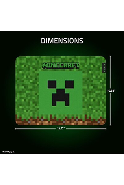 RAZER Gigantus V2 Gaming Mouse Pad Medium-Thick, High-Density Rubber Foam/Non Slip Base/Minecraft Edition