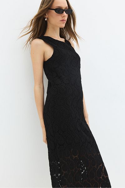 No Matter What Lace Textured Slim Fit Dress