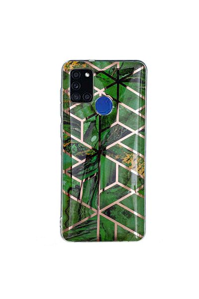 REDz Accessories Case Compatible with Samsung A21s model Crystal Electroplated Marble Silicone, TPU Multicolor