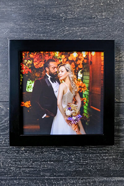 Genel Markalar 25x25 Lüks Lake Kaplama Ahşap Duvar Çerçevesi (Kişiye Özel Fot...