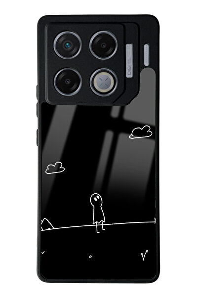 Spoyi İnfinix GT 20 Pro Doodle Casper Tasarımlı Glossy Telefon Kılıfı