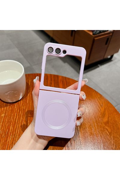 REDz Accessories EliteMatte Case, Magsafe, Compatible with Samsung Z Flip 5, Full cover, Ultra-thin, Lilac