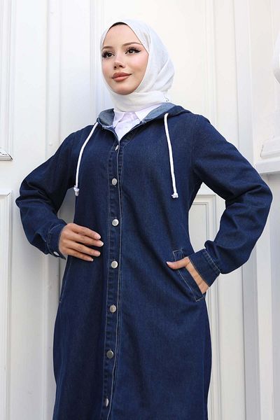 benguen Τζιν καπάκι με κουμπί Navy Blue 1308