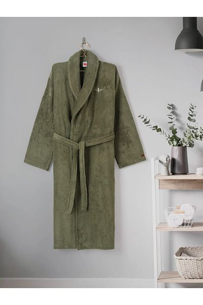 Cotton Box Μονό Μπουρνούζι Wellness Forest L/XLPράσινο