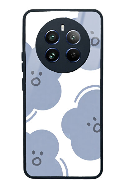 Spoyi حافظة هاتف لامعة بتصميم وجه سحابي لهاتف اوبو ريلمي 12 برو بلس