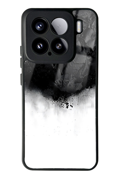 Spoyi Xiaomi Mi 15 Siyah duman Tasarımlı Glossy Telefon Kılıfı