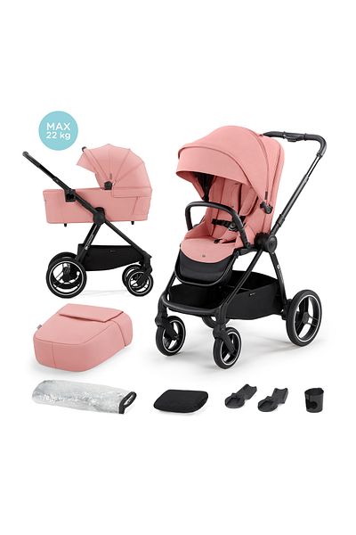 Kinderkraft New Multifunctional Stroller, 2 In 1, Ash Pink
