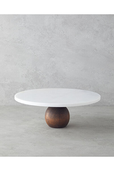 English Home Elegant Marble Cake Stand 30 cm White