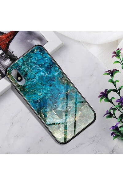 REDz Accessories Carcasă spate din sticlă, compatibilă cu Samsung A10e, stil ...