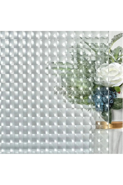 TechnoSmart – | 45x100cm | Desenli Statik Cam Filmi Kaplama | Mutfak Ofis Banyo Pencere