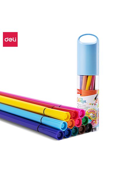 Deli Felt Pen 12 COLORS EC156-12