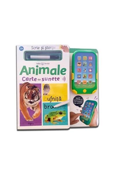 Editura Litera Scrie si sterge. Animale. Carte cu sunete