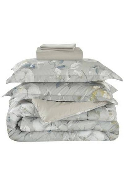 Canon 3-Piece Cotton Checked Single Bedspread - Cannon Hana 200 Stitch Count with Stitched Filling