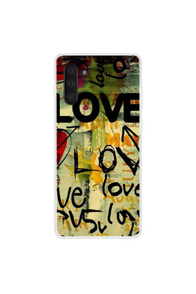 REDz Accessories Carcasă compatibilă cu Samsung Note 10 model Love Graffiti, ...