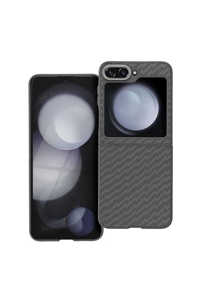 REDz Accessories Husă de protecție pentru Samsung Galaxy Z Flip 6, aspect texturat, silicon, neagră