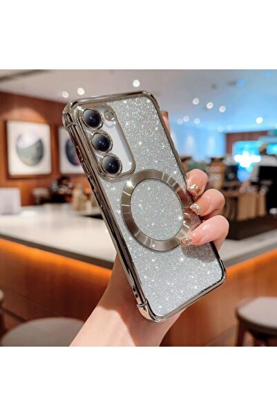 REDz Accessories Carcasă cu sclipici, Magsafe Glitter Guard pentru Samsung Ga...