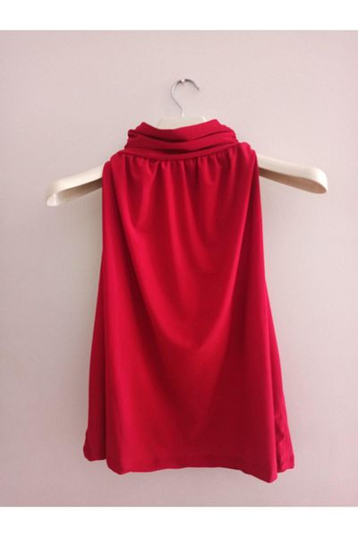 Elaxi Zero Sleeve Half Turtleneck Blouse
