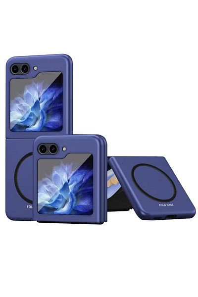 REDz Accessories Matte Magsafe Case for Samsung Galaxy Z Flip 6, Full cover, Shockproof and Ultra-thin, Navy Blue