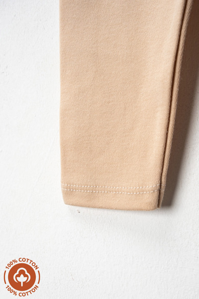 Miniel Unisex Baby 100% Organic Cotton Combed Cotton Baby Trousers Single Bottom Leggings Model