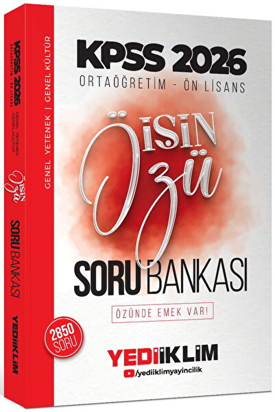 Yediiklim Yayınları 2026 Kpss Ortaöğretim Ön Lisans İŞİN ÖZÜ Tek Kitap Soru B...
