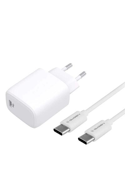 Gogen Incarcator De Retea Achpd 120, 20w/3a, Cablu Usb-c/usb-c, 1 Metru, Alb