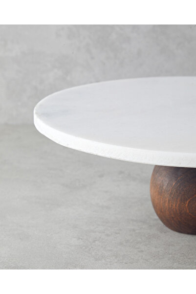 English Home Elegant Marble Cake Stand 30 cm White