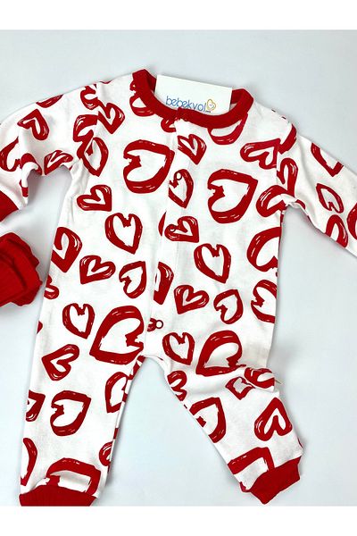bebekyol Red Heart Baby Jumpsuit