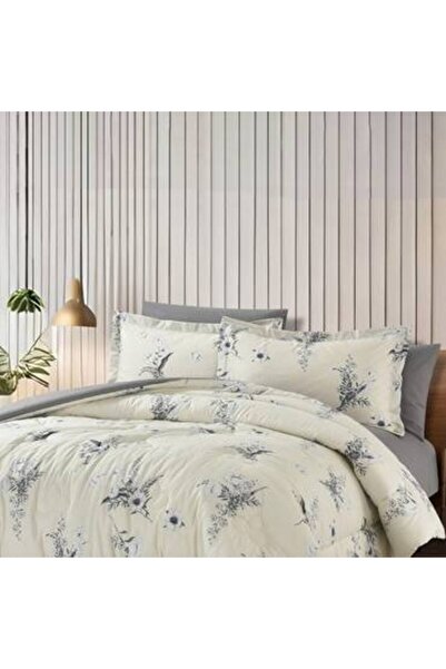 Canon 3-piece cotton printed single bedspread, 180*240 cm, single - Cannon Hana, 200 stitches, with stitched filling